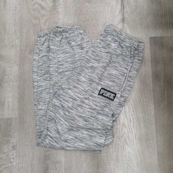Pink Victoria's Secret Grey & Black Size XS Ladies Elastic & Tie Waist Joggers - Picture 6 of 10